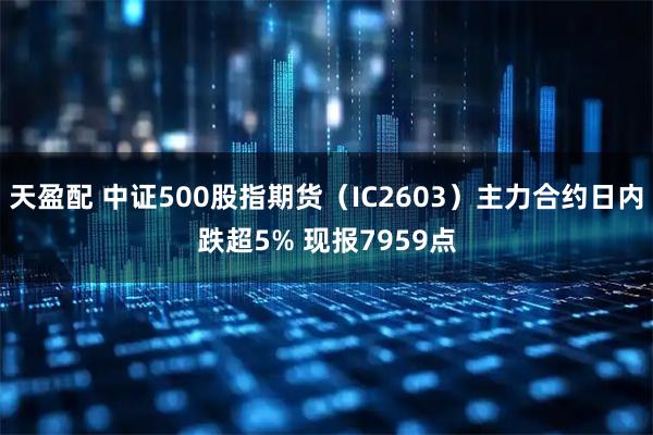 天盈配 中证500股指期货（IC2603）主力合约日内跌超5% 现报7959点